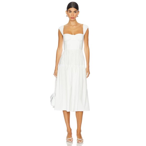 NWT We Wore What Corset Midi Dress, White, Size 4 ($158 Retail) - Picture 2 of 6